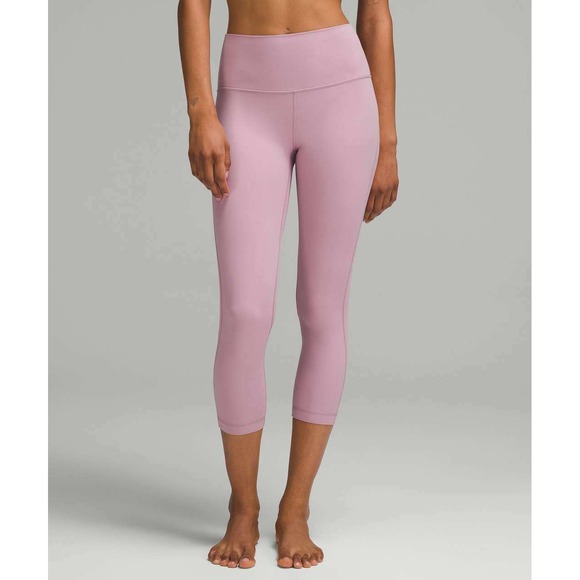 lululemon athletica Pants - Lululemon Align High Rise Crop 23" Leggings Dusty Rose Blush Pink Sz 8 Run Yoga